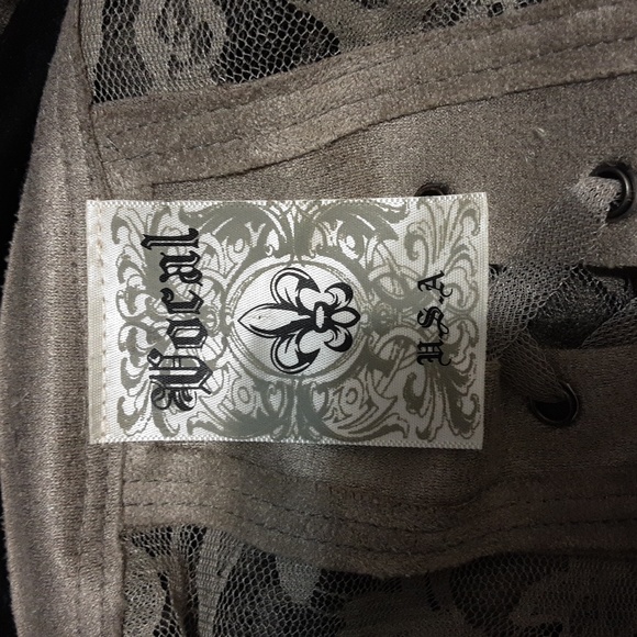 Vocal USA Women's S Open Ruffles Front Floral Lace Summer Cardigan - Picture 11 of 14